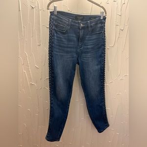 Judy Blue size 11 jeans with detailing down the sides.
